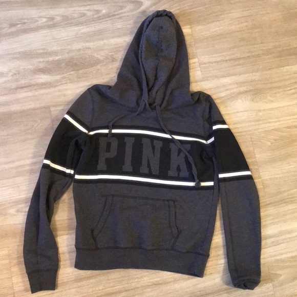 PINK Victoria's Secret Tops - VS Pink Gray Hoodie